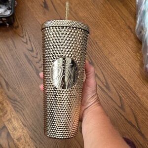 Starbucks Holiday 2022|Gold Studded Venti Tumbler Cup 24oz • Bling Cold Cup New
